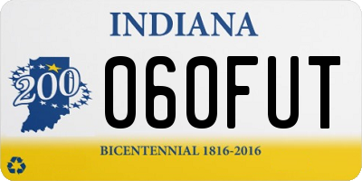 IN license plate 060FUT