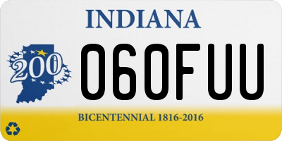 IN license plate 060FUU