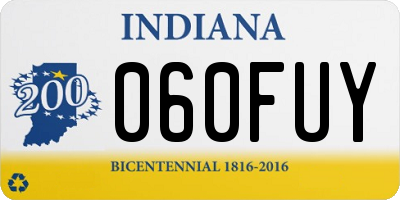 IN license plate 060FUY