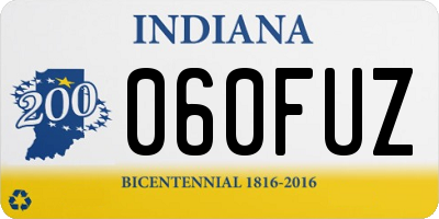 IN license plate 060FUZ