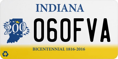 IN license plate 060FVA