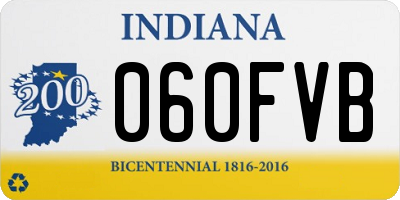 IN license plate 060FVB