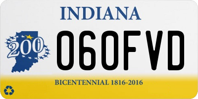IN license plate 060FVD