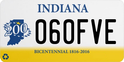IN license plate 060FVE