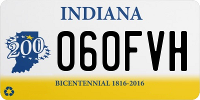 IN license plate 060FVH