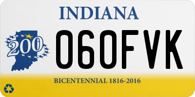 IN license plate 060FVK