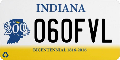 IN license plate 060FVL