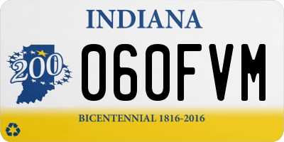 IN license plate 060FVM