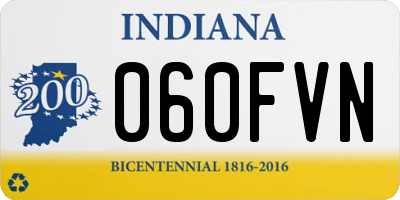 IN license plate 060FVN