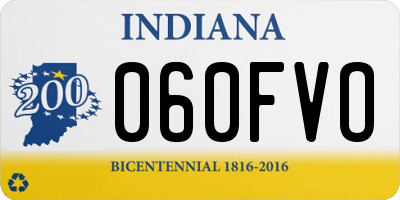 IN license plate 060FVO