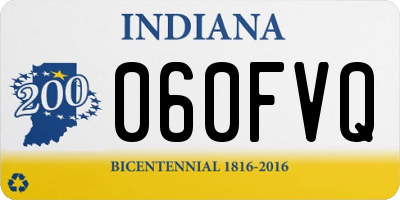 IN license plate 060FVQ