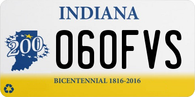 IN license plate 060FVS