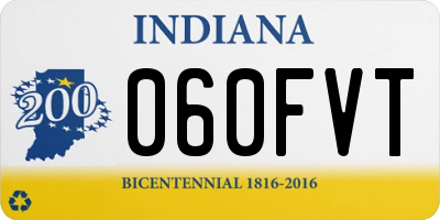 IN license plate 060FVT