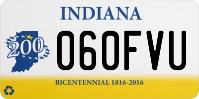 IN license plate 060FVU
