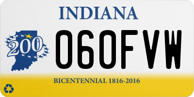 IN license plate 060FVW
