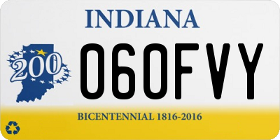 IN license plate 060FVY