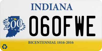 IN license plate 060FWE