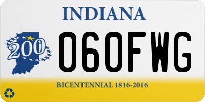 IN license plate 060FWG