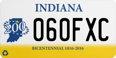 IN license plate 060FXC