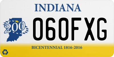 IN license plate 060FXG