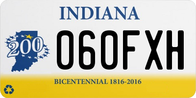 IN license plate 060FXH