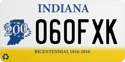 IN license plate 060FXK