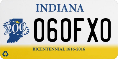 IN license plate 060FXO