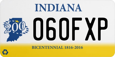 IN license plate 060FXP