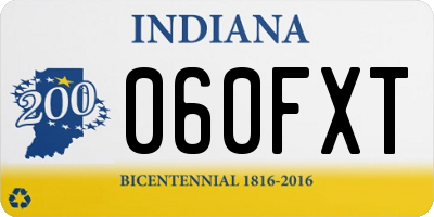 IN license plate 060FXT