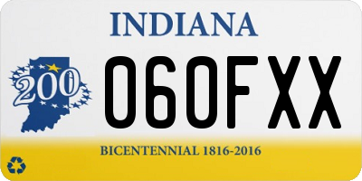 IN license plate 060FXX