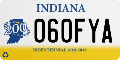 IN license plate 060FYA
