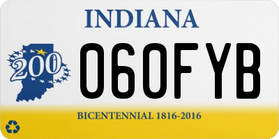 IN license plate 060FYB