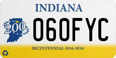 IN license plate 060FYC