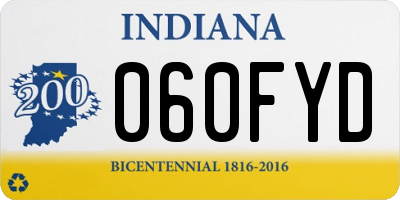 IN license plate 060FYD