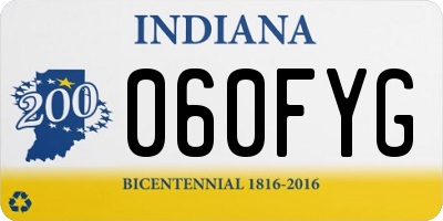 IN license plate 060FYG
