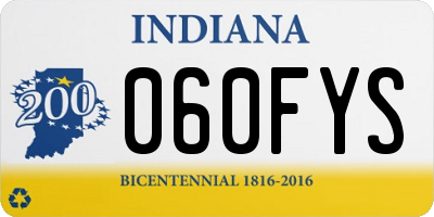 IN license plate 060FYS