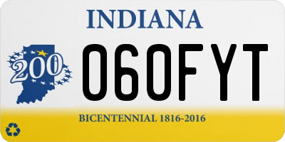 IN license plate 060FYT