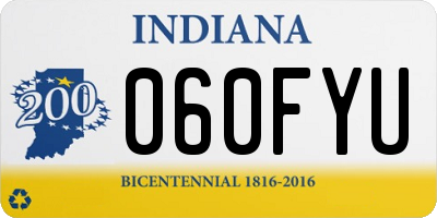 IN license plate 060FYU