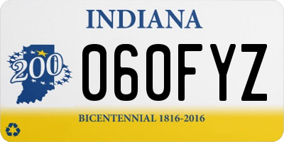 IN license plate 060FYZ
