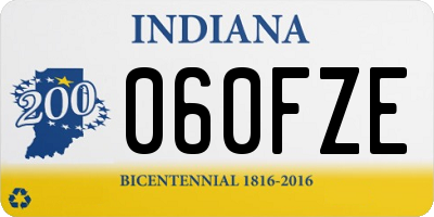 IN license plate 060FZE