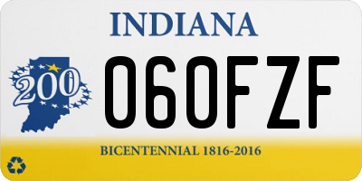 IN license plate 060FZF