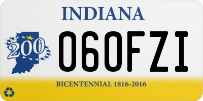 IN license plate 060FZI
