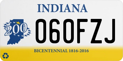 IN license plate 060FZJ