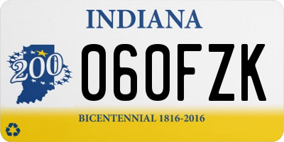 IN license plate 060FZK