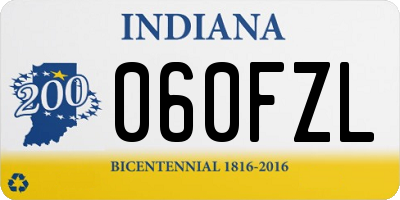 IN license plate 060FZL