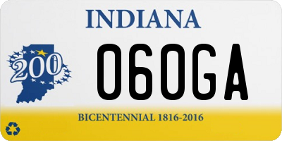 IN license plate 060GA