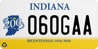 IN license plate 060GAA