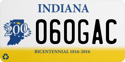 IN license plate 060GAC