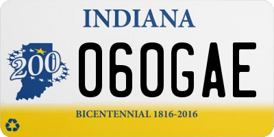 IN license plate 060GAE