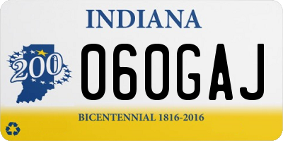 IN license plate 060GAJ